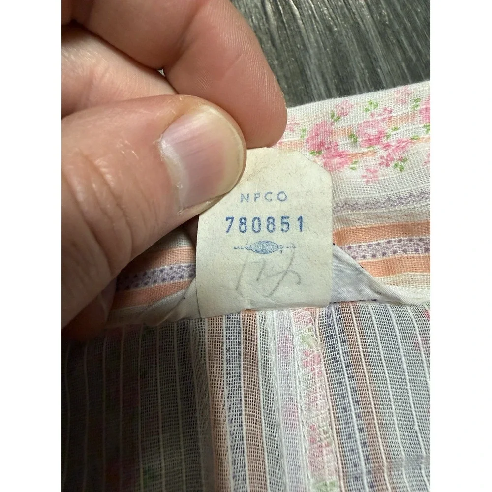 VTG Womens S/m 60/70's Mini Dress‎ Floral Woven Knit Crackers Barrel Brand
